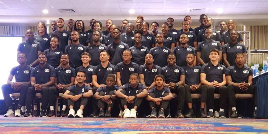 Referees and assessors during a training programme at the Caribbean Football Union Under-14 Challenge Series referees being held in TT. - Photo courtesy CMC