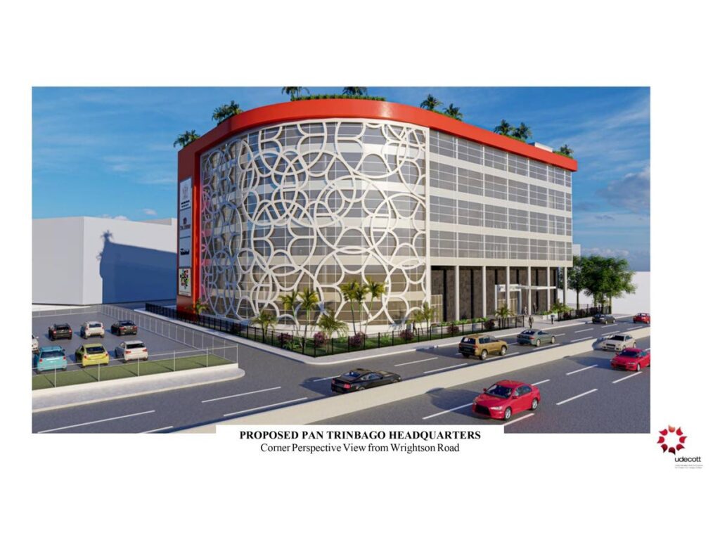 The proposed Pan Trinbago headquarters on Wrightson Road, Port of Spain. - 