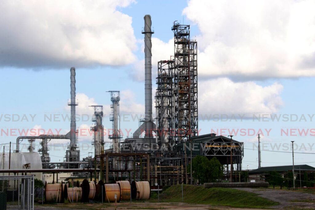 The now defunct Petrotrin refinery as seen from Marabella, San Fernando. - 