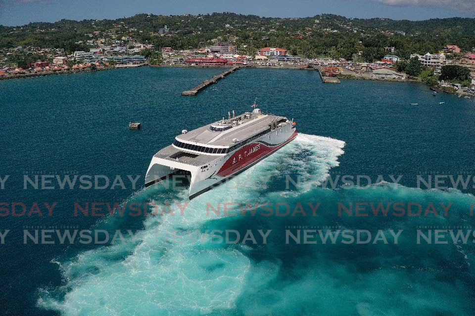 The APT James fast ferry entering the Port of Scarborough. - Jeff K Mayers/File photo