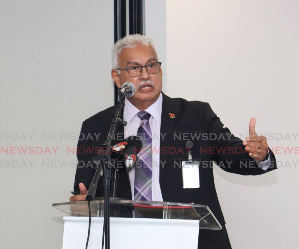 DENGUE TALKS: Health Minister Terrence Deyalsigh at a media conference on July 19, called to discuss the dengue fever issue. The conference was held at the ministry's Queen's Park East, Port of Spain office. - File photo by Faith Ayoung