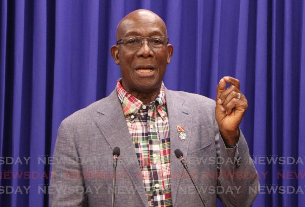 Prime Minister Dr Rowley. -File photo by Angelo Marcelle