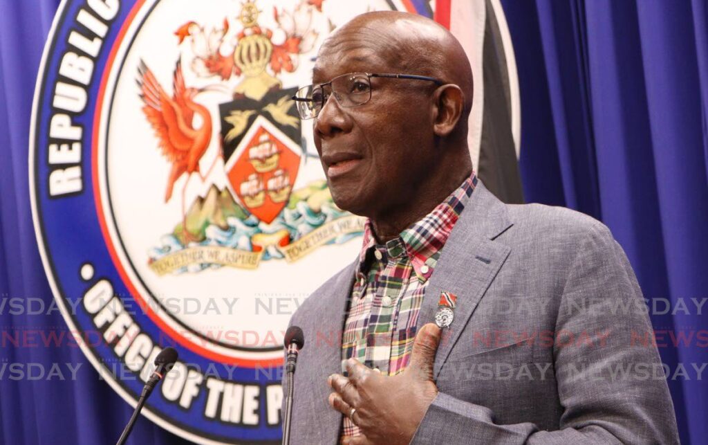 Prime Minister Dr Keith Rowley. - File photo by Angelo Marcelle