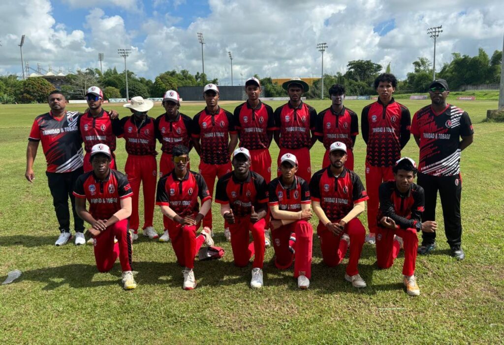 Trinidad and Tobago Under-17 cricket team, champions of the Cricket West Indies Rising Stars Under-17 50-over tournament.  - 