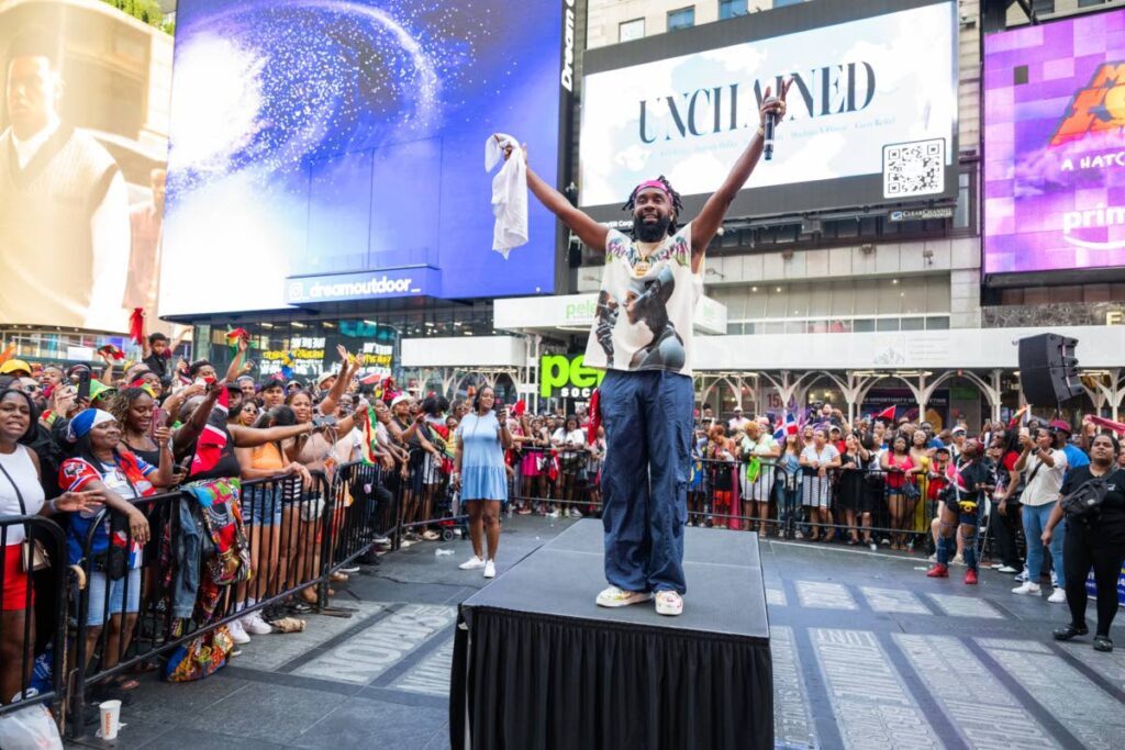 Lyrikal says his performance in Time Square, New York, was a full-circle moment for him. - Photo courtesy Winston Rodney Photography