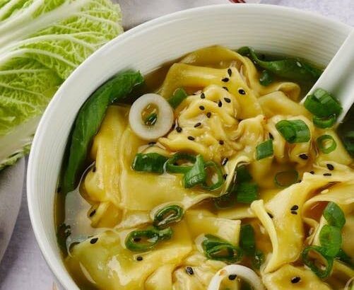 Garlic pepper wontons. - 