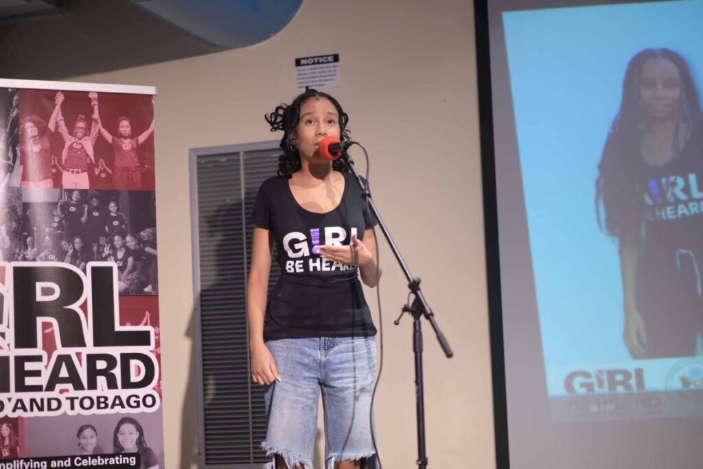 Artist and youth leader Imani Miller makes her spoken-word debut at Girl Be Heard TT’s July 2024 poetry and storytelling showcase, Activated for Change. 
Photo courtesy GBHTT and BE Entertainment Ltd.  - 