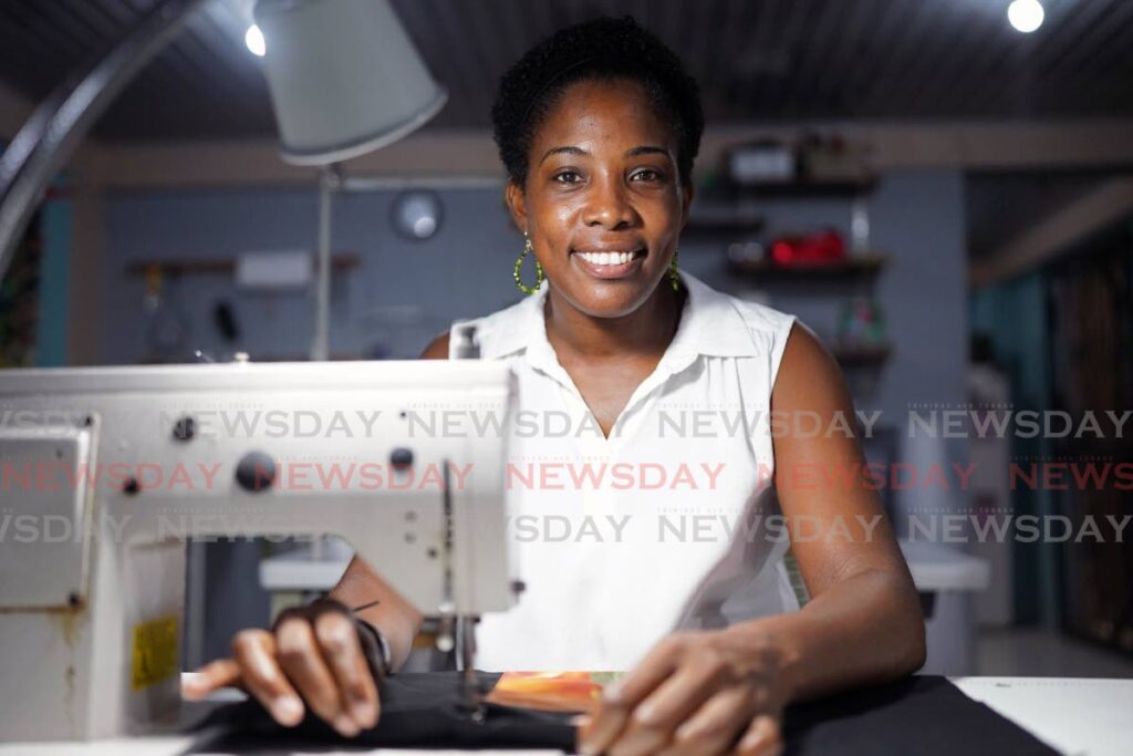 Madena Ashley Donald-Baird taught herself to sew.  - Photo by Venessa Mohammed