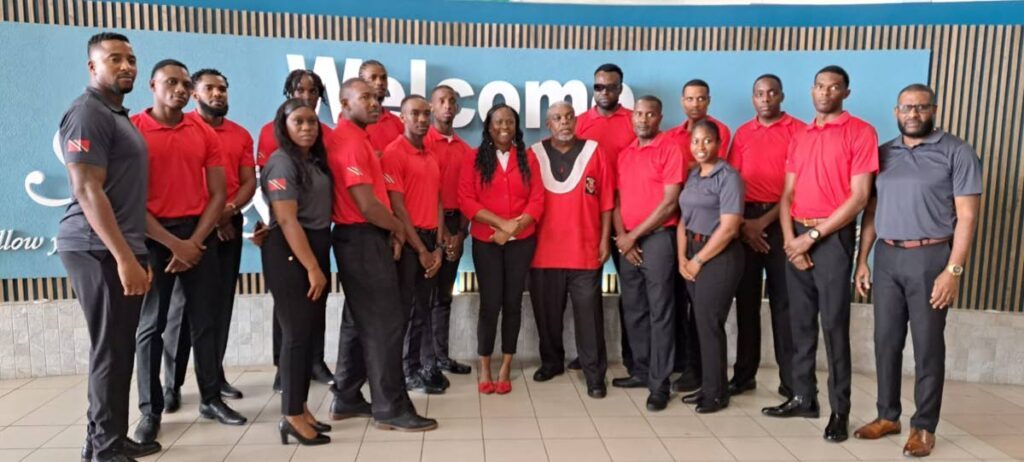 Trinidad and Tobago men's netballers squad. PHOTO COURTESY ST KITTS NEVIS NETBALL ASSOCIATION - PHOTO COURTESY ST KITTS NEVIS NETBALL ASSOCIATION