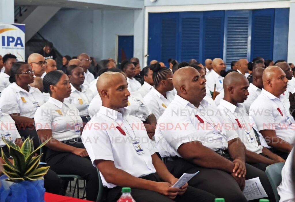 New municipal police recruits. - Photo by Venessa Mohammed