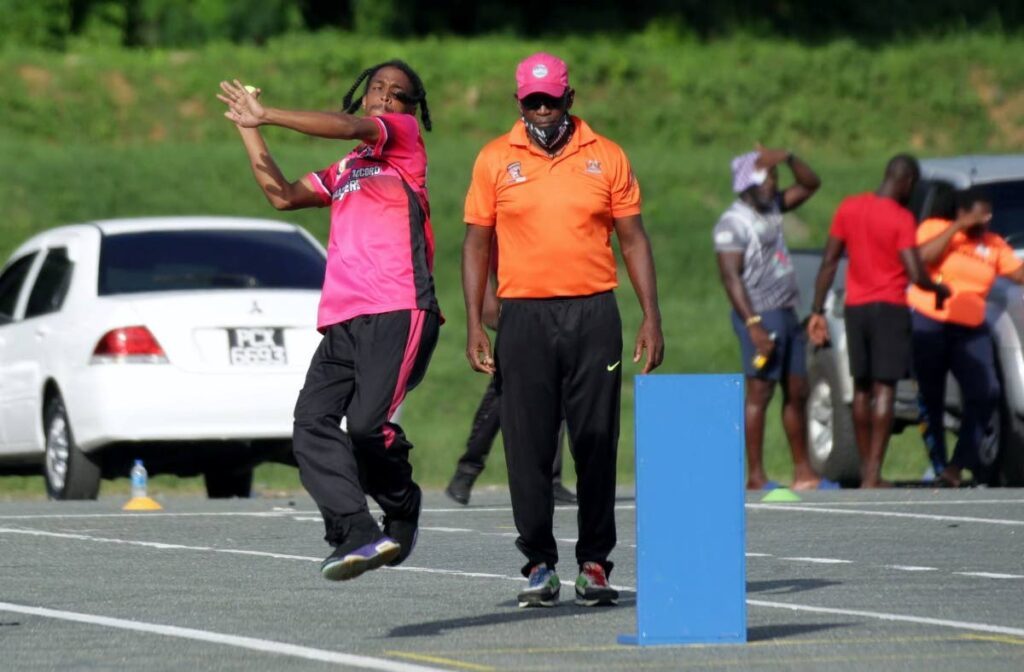 A bowler from Canaan/Bon Accord Masters gives his all during a match. - 