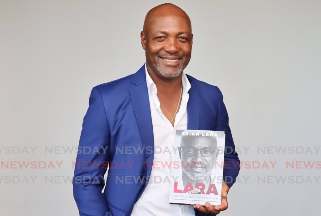 West Indies legend Brian Lara during the launch of his book Lara: The England Chronicles, at his residence, at Lady Chancellor Hill, Port of Spain, on September 17. - Photo by Faith Ayoung