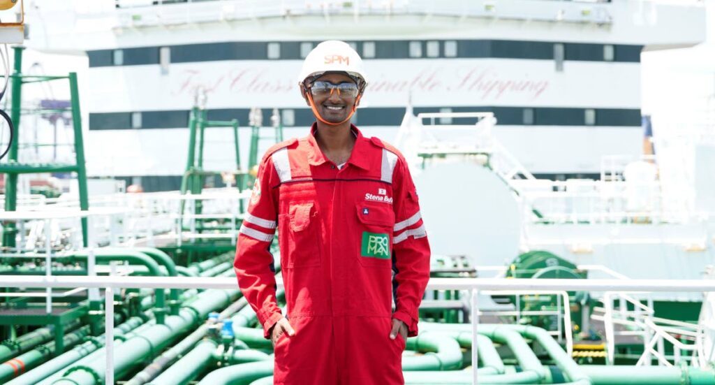 Anthony Neeranjan, former ASJA Boys' College San Fernando student. In August, he took up the role of deck cadet on the methanol-fuelled 49,900 DWT tanker, the Stena Pro Patria. - Photo courtesy Proman TT