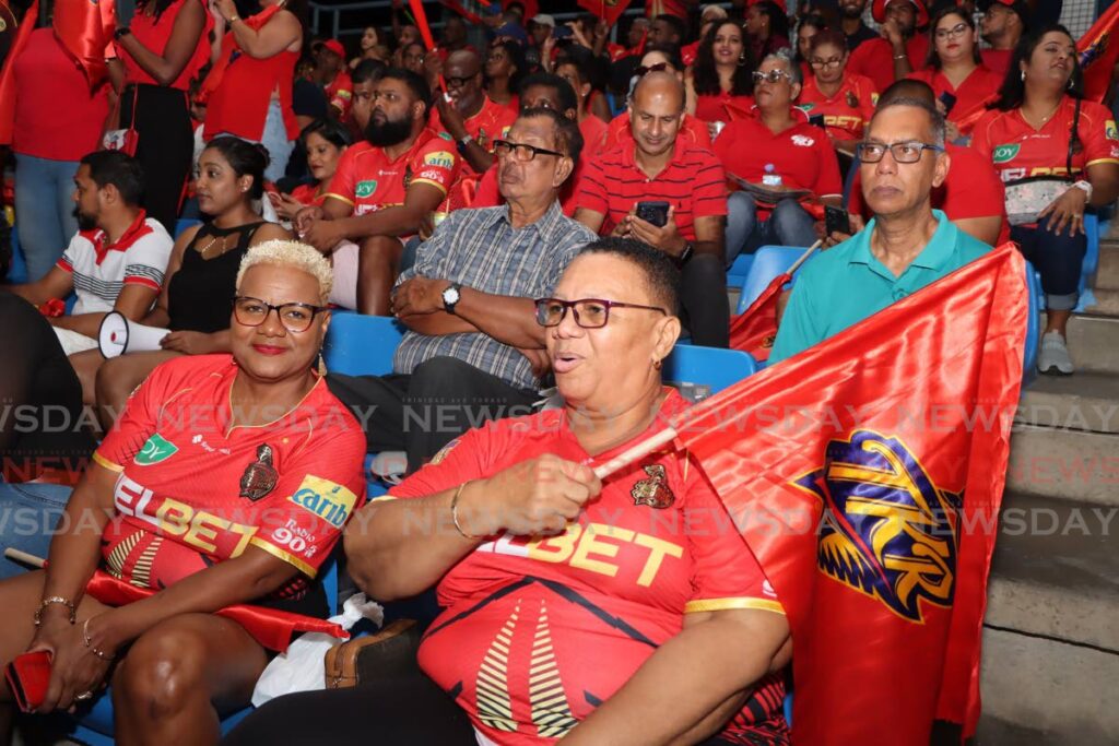 TKR fans show their support in the Republic Bank Caribbean Premier League at the Queen's Park Oval in St Clair on September 18. - Photo by Ayanna Kinsale