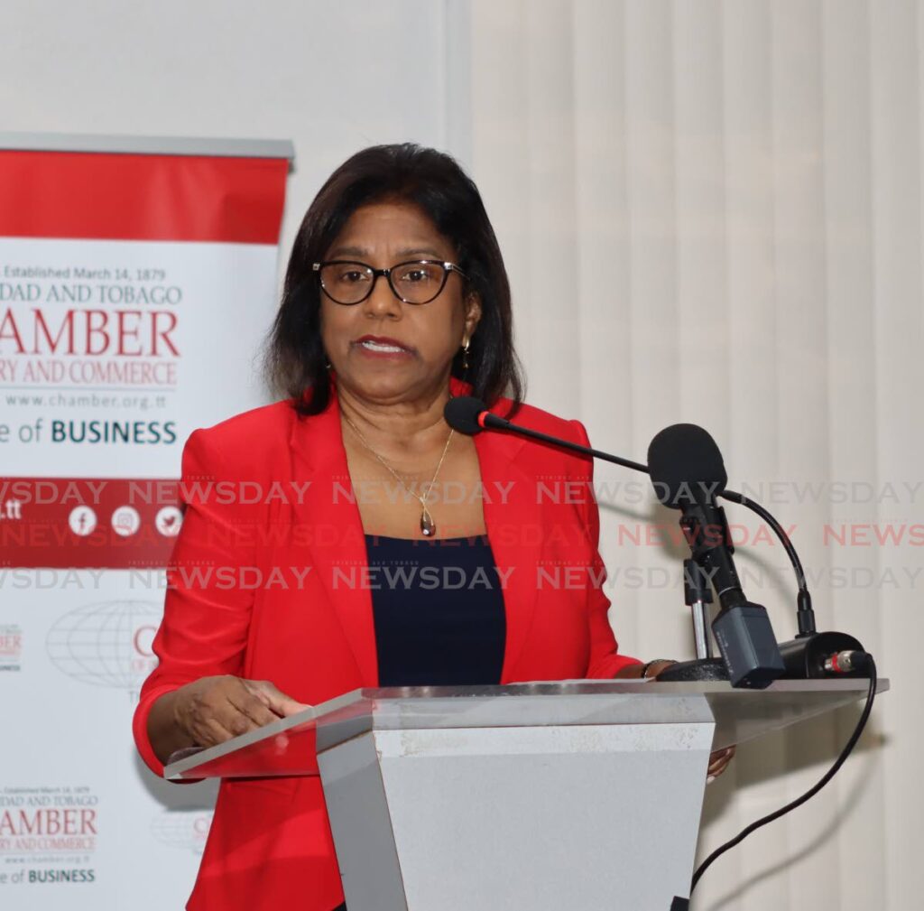 Minister of Trade and Industry Paula Gopee-Scoon gives a feature address on September 19. - File photo