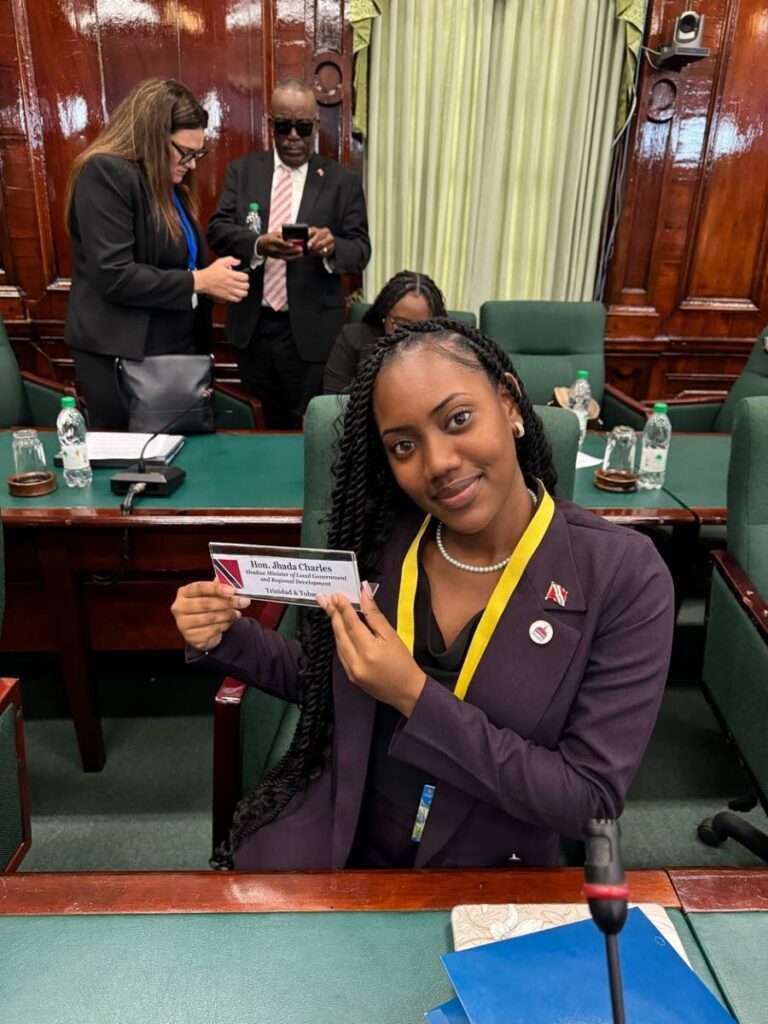 Jhada Charles at the 17th Regional Commonwealth Youth Parliament in Guyana.  - 