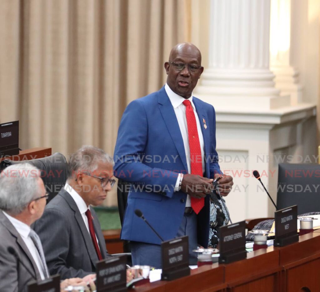 Prime Minister Dr Keith Rowley speaking in the House of Representatives at Parliament on September 20.
 - Photo by Faith Ayoung