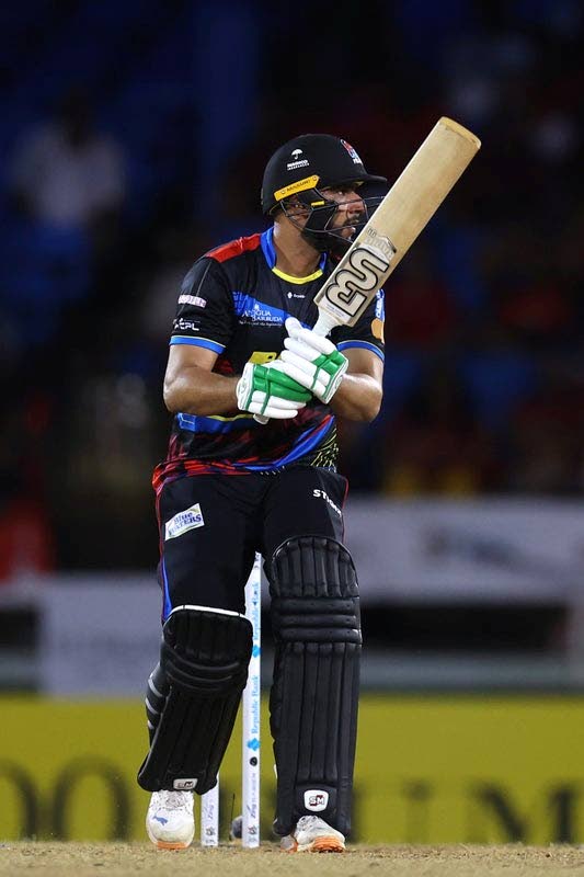 Falcons batsman Imad Wasim. PHOTO BY CPL/GETTY IMAGES - 