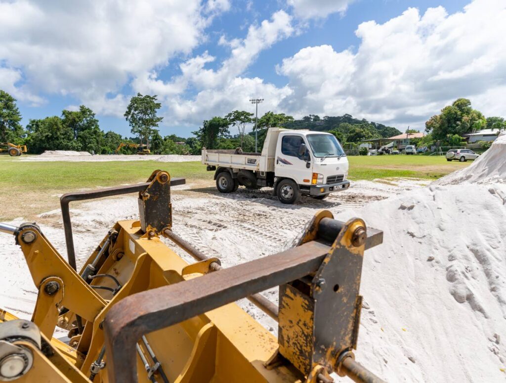 Work under way to rehabilitate Mt Grace sporting field.  - 