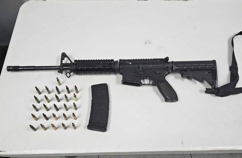 The rifle and ammunition found by POS Inter-Agency Task Force on September 28. - 