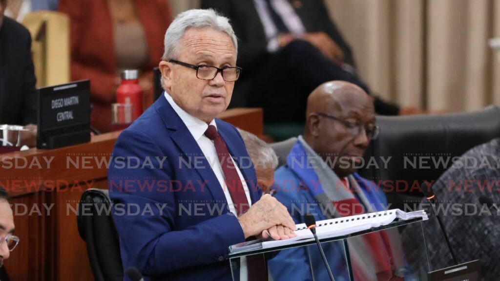 Finance Minister Colm Imbert delivers the 2025 national budget on September 30.  - Photo by Roger Jacob