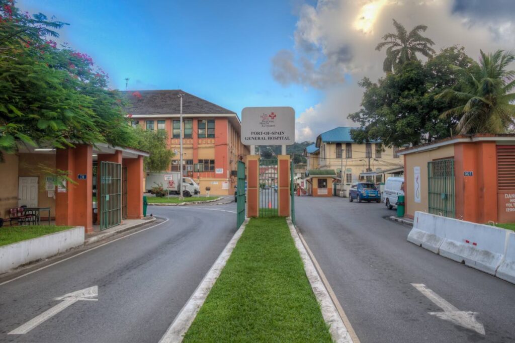 Main Entrance to the Port of Spain General Hospital. - Photo by Jeff K Mayers