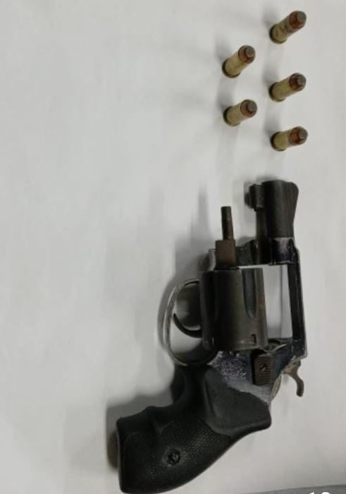 The gun and five rounds of ammunition that Barrackpore police found on September 15. - 