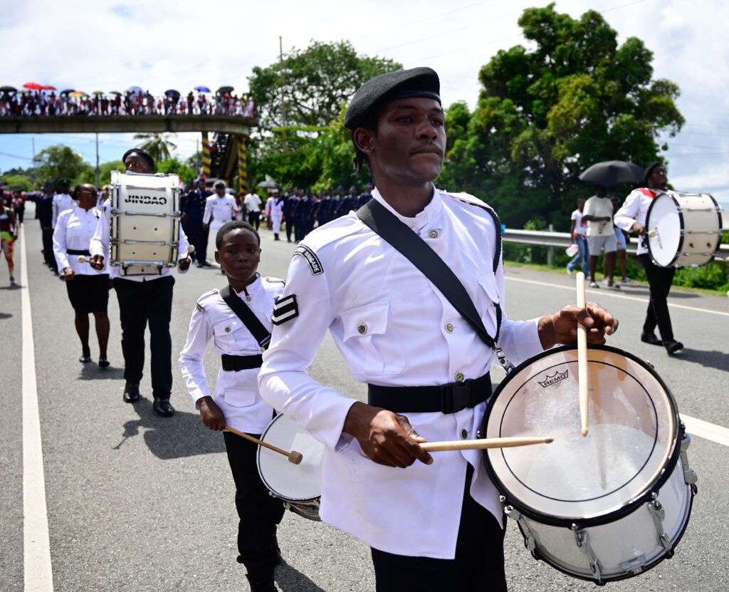 Musicians lead the march during the Independence Day parade in Tobago on August 31. - Photo courtesy Visual Styles