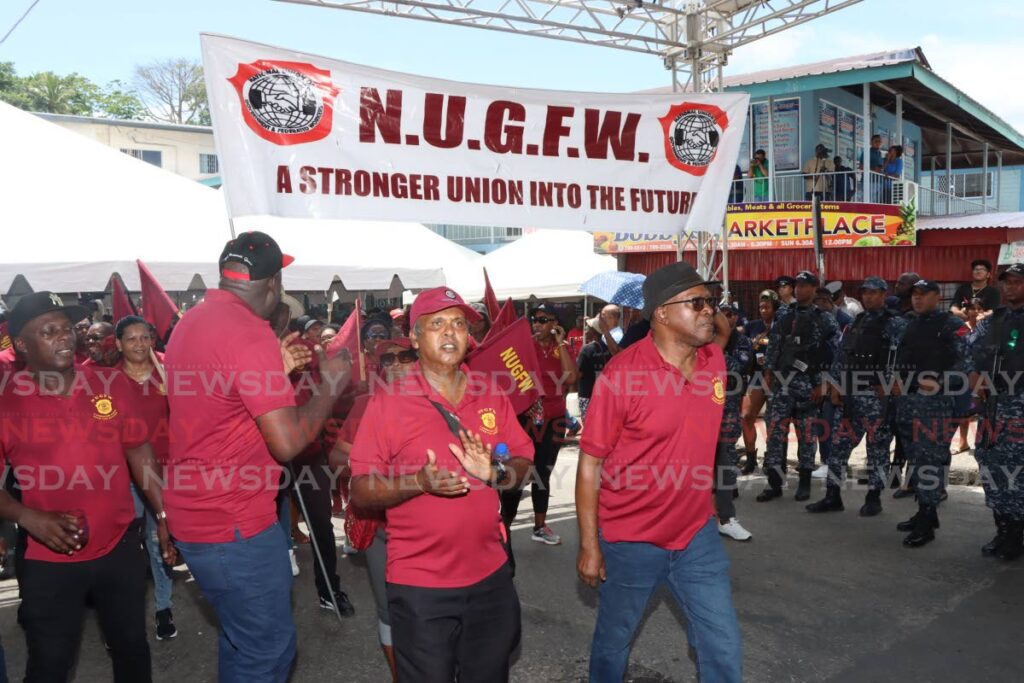 NUGFW members during their annual Labour Day march. - File photo
