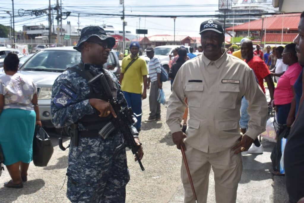 Police on the ground in Tobago last Christmas. - File photo