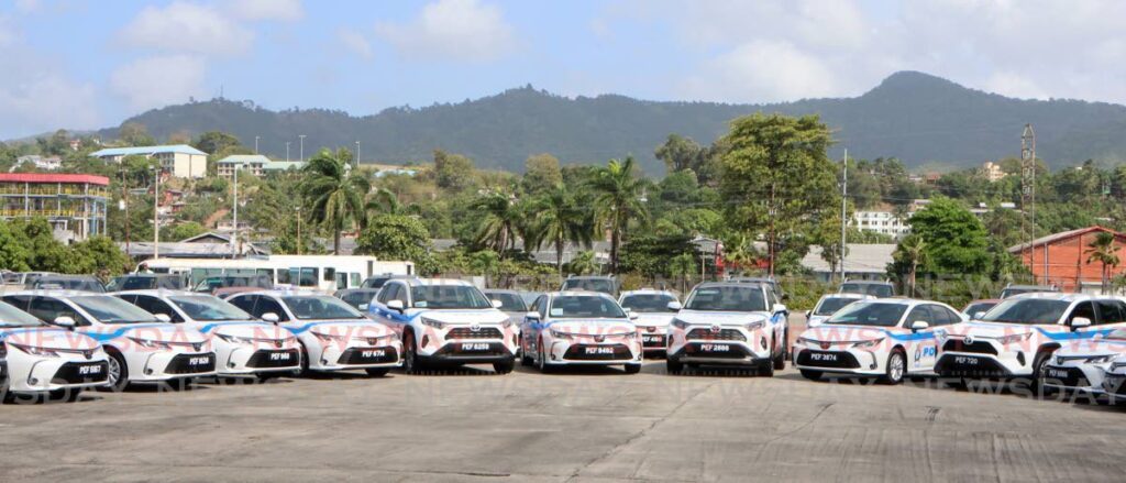 New police vehicles at the Vehicle Management Corporation, Beetham, Port of Spain on February 2, 2024. - File photo by Angelo Marcelle