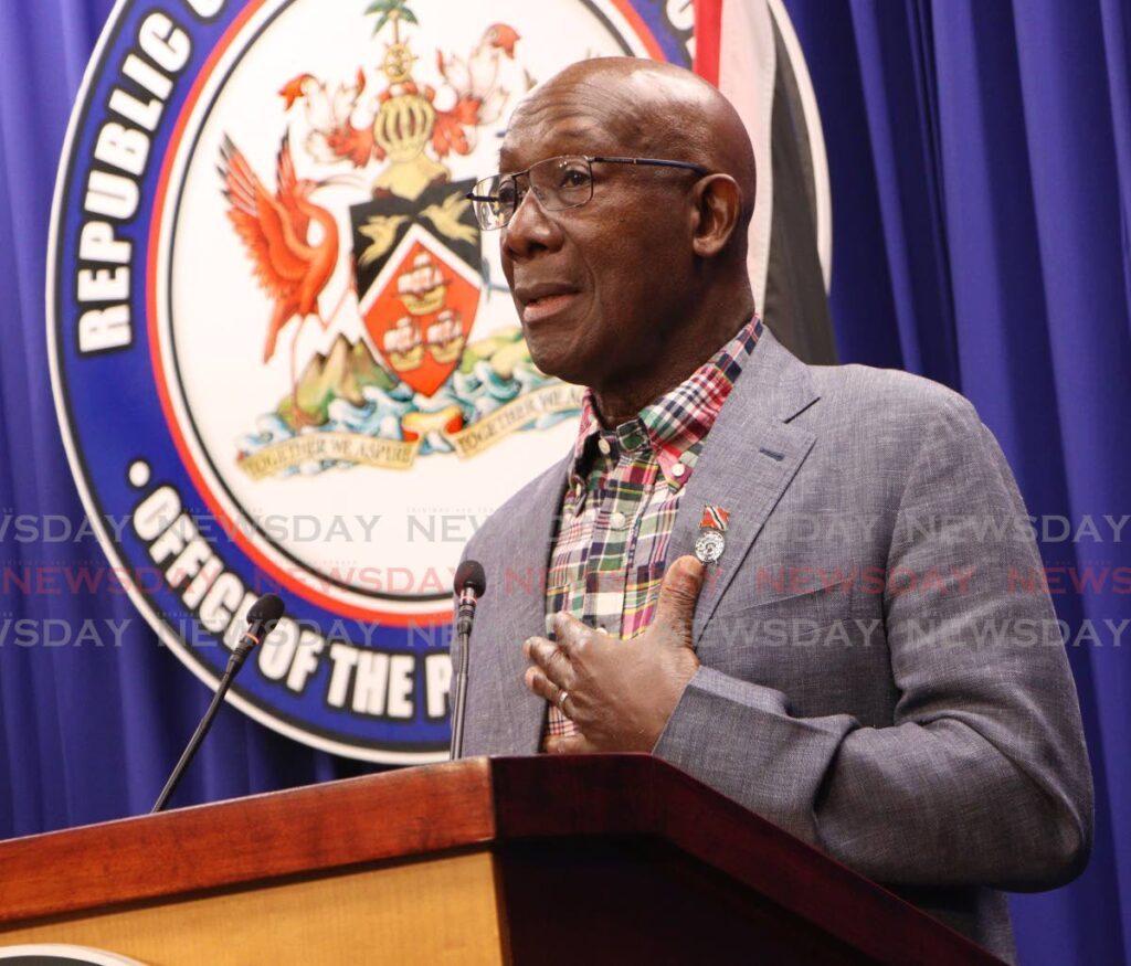 Prime Minister Dr Rowley - Photo by Angelo Marcelle