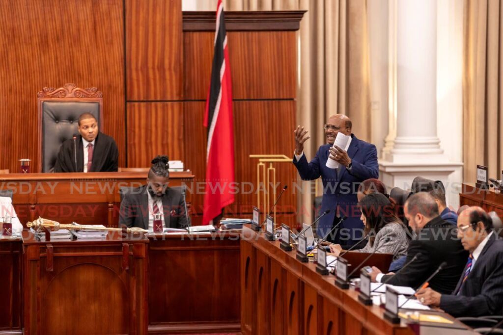 Opposition Senator Wade Mark during a debate in the Senate in September. - File photo by Jeff K Mayers