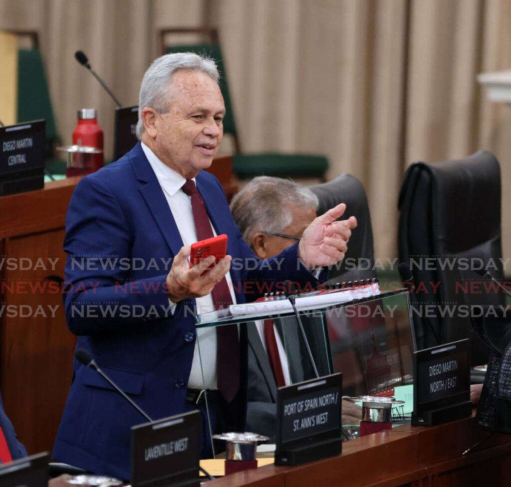 Minister of Finance Colm Imbert reads the 2024/2025 national budget in the Red House, Port of Spain on September 30. - Photo by Roger Jacob