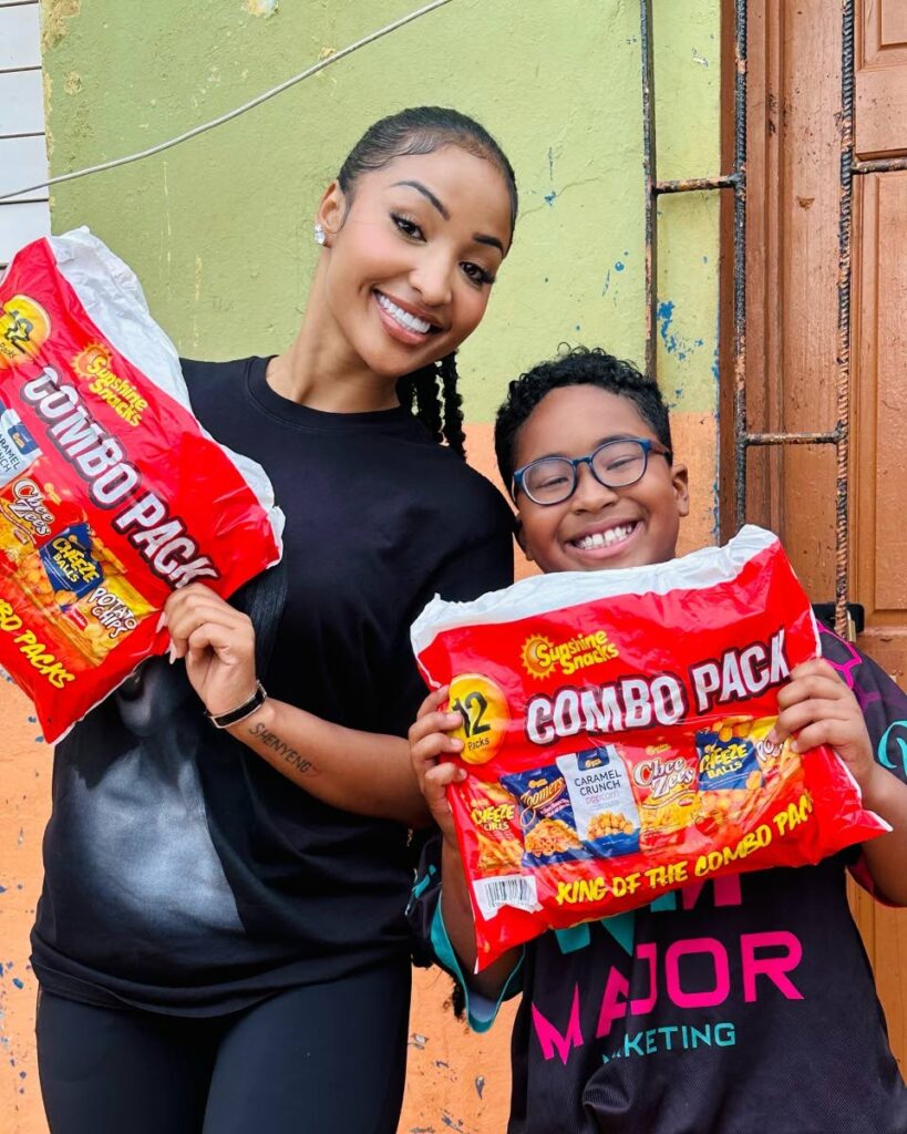 Jamaican dancehall artiste Shenseea and her son Rajeiro 