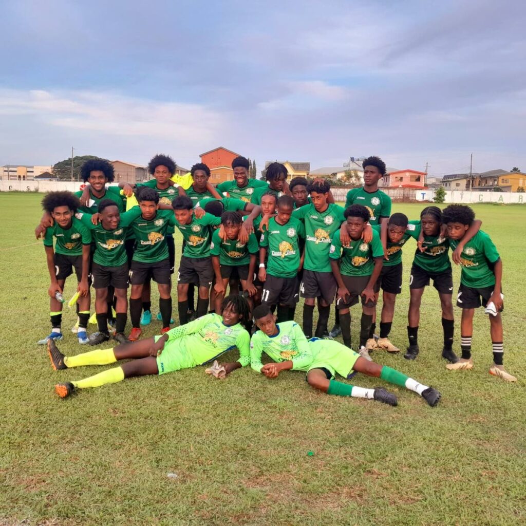 Secondary Schools Football League central zone championship division leaders Carapichaima East Secondary. Photo courtesy Lynelle Marchan.  - 