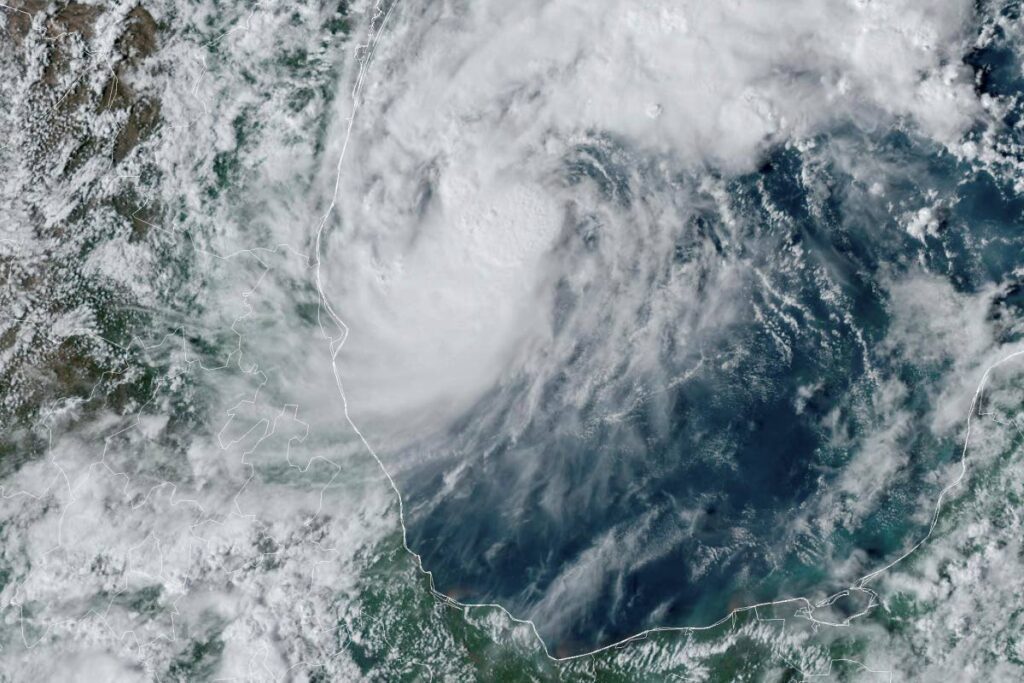 MONSTER: This GOES-16 GeoColor satellite image shows Hurricane Milton off the coast of Mexico in the Gulf of Mexico on Saturday. The storm strengthened to Category 5 on Monday. - 