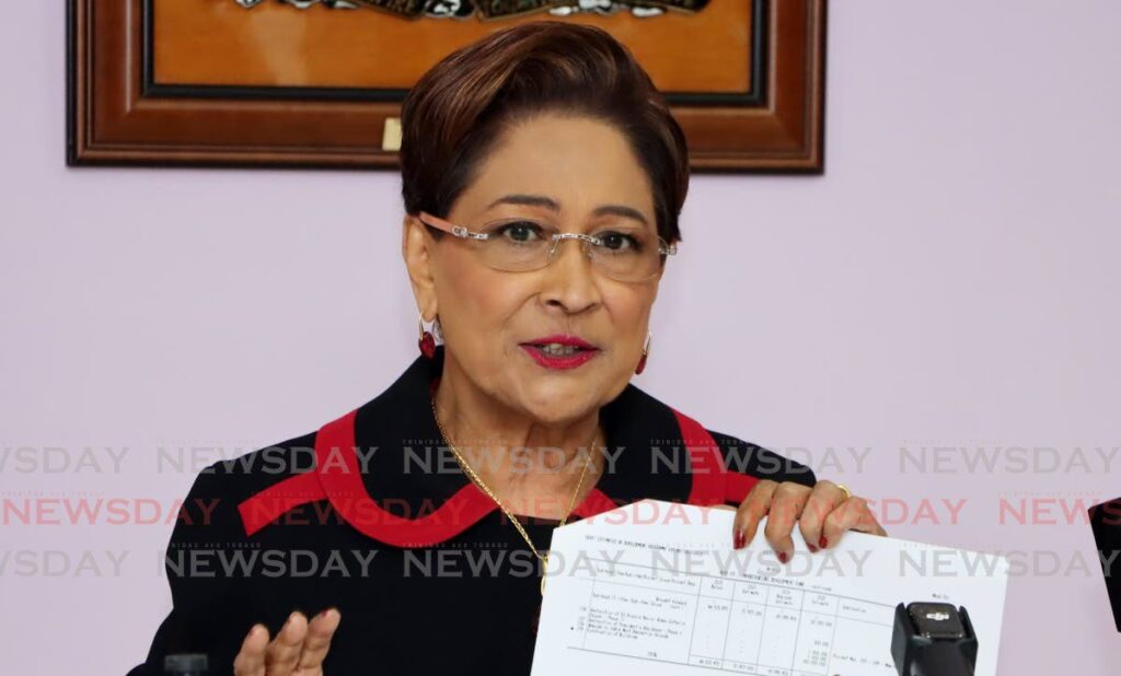 Opposition Leader Kamla Persad-Bissessar. - File photo by Ayanna Kinsale 