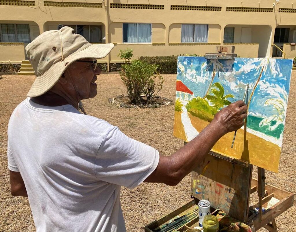 Jackie Hinkson working plein air - 