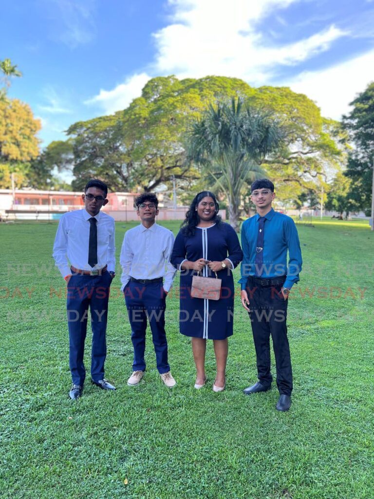 From left, Nirvan Babwah, Giovannie Alvarez, Alisha Rampersad and Dylon Singh share their insights on the 2024/2025 budget reading and the parliamentary debate. All four are second-year economics students at the University of the West Indies - Photo by Sydney Joseph