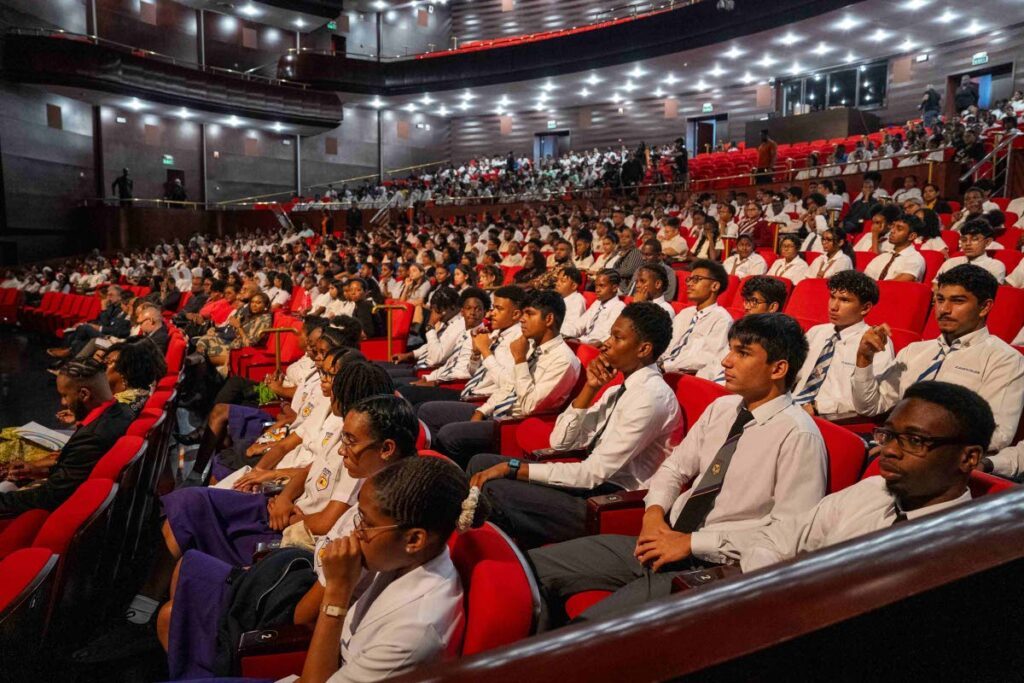 Students at the NSSEC opening ceremony on October 3. - 
Photo courtesy First Citizens