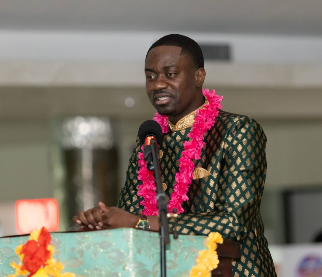 Chief Secretary Farley Augustine at a Divali function at Gulf City Mall, Lowlands, Tobago on October 19. Augustine is in Brazil for a regional summit from October 24-25. - Photo courtesy the THA