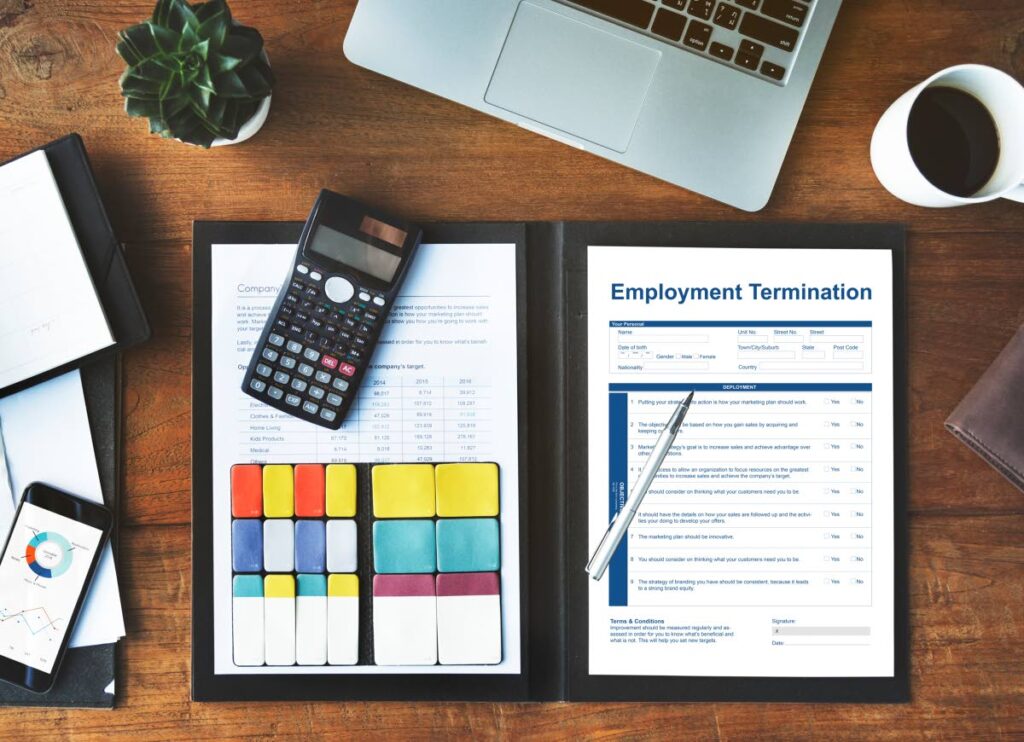 An employment termination form. 
Photo courtesy Freepik - 