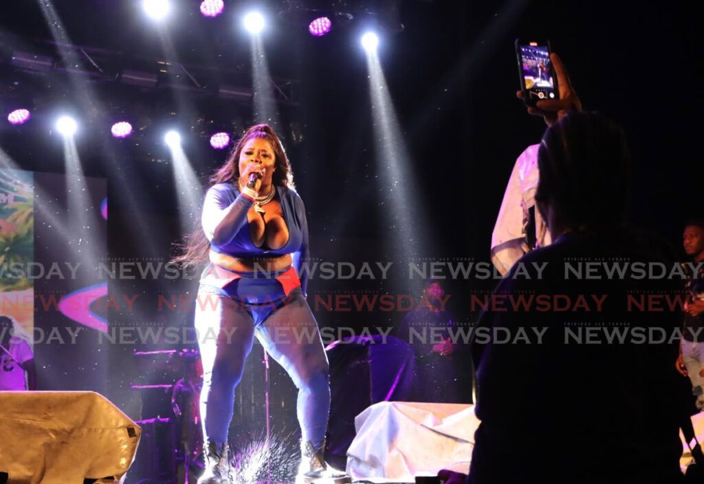 Dancehall singer Lady Lava performs at Army Fete, Cyd Gray Stadium, Roxborough. October 24. - Photo by Ayanna Kinsale