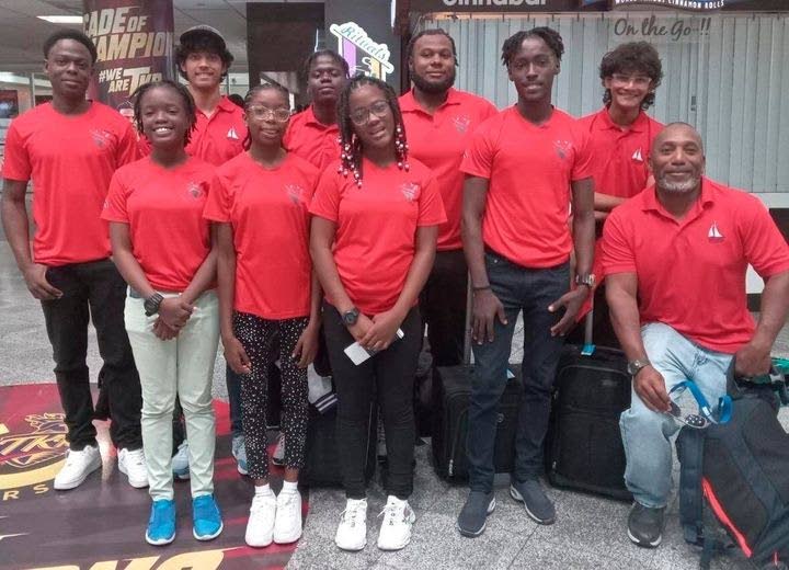 The TT sailing team before leaving Piarco International Airport for the 2024 Caribbean Dinghy Championships. PHOTO COURTESY SPORT COMPANY OF TT. - 