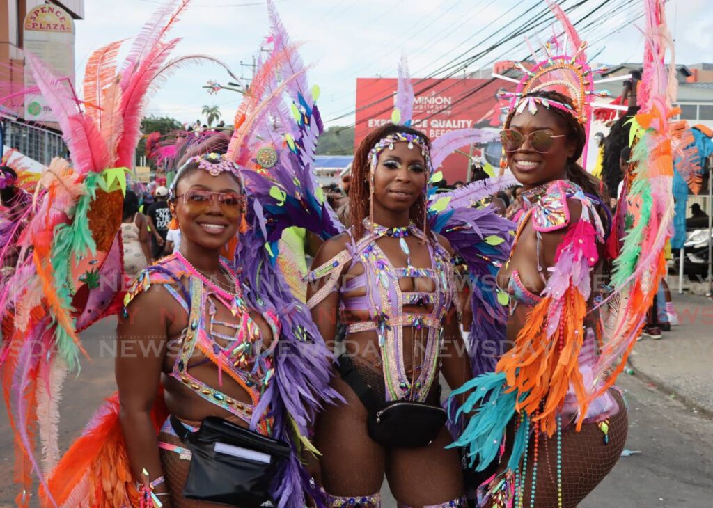 Masqueraders from Fog Angels during the Tobago Parade of the Bands in Scarborough.  - Photo by Ayanna Kinsale 