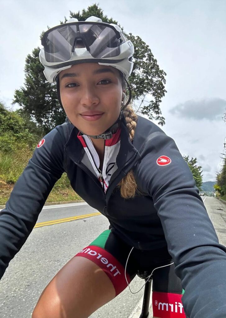 Trinidad and Tobago cyclist Makaira Wallace. - Photo courtesy Makaira Wallace