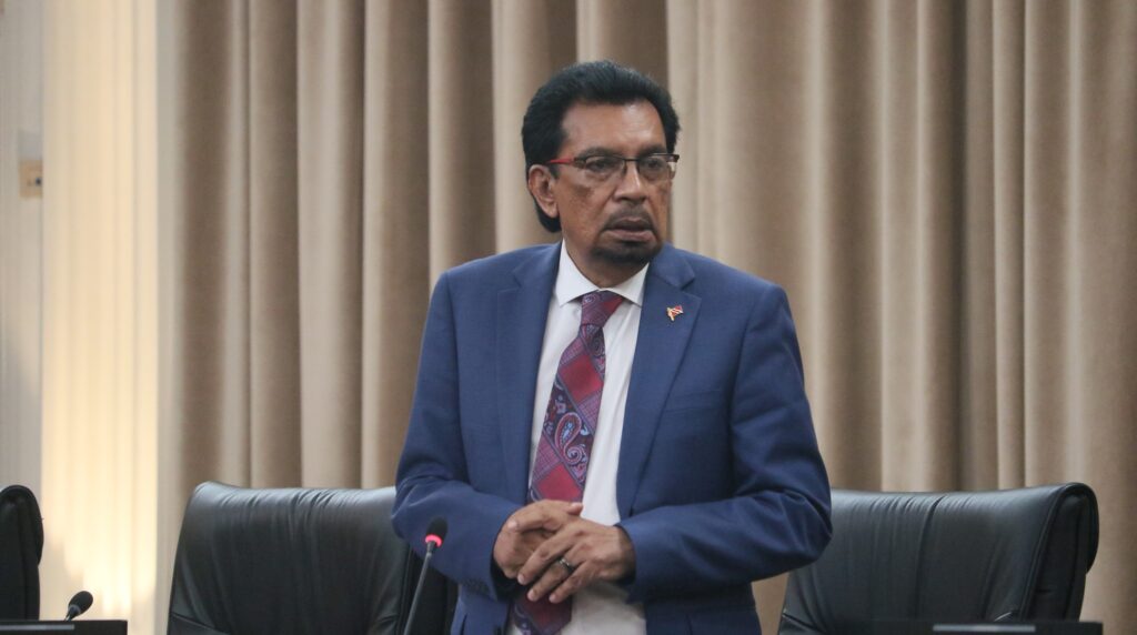 Minister of Agriculture, Land and Fisheries Kazim Hosein during the debate on the budget for fiscal 2025. - Photo courtesy Office of the Parliament