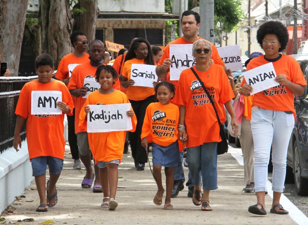 In this 2022 file photo, some of people who took park in a rally in Port of Spain in remembrance of women and girls who lost their lives to gender-based violence. - Photo by Ayanna Kinsale