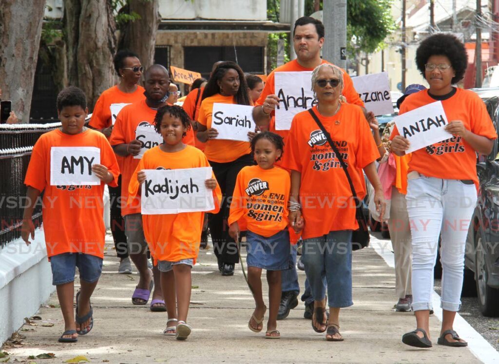 In this 2022 file photo, some of people who took park in a rally in Port of Spain in remembrance of women and girls who lost their lives to gender-based violence.  - Photo by Ayanna Kinsale 